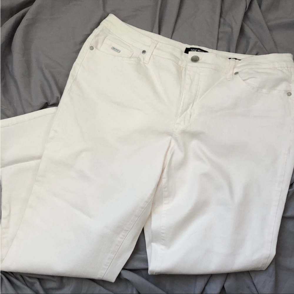 Nine West Gramercy Skinny Ankle Jeans 16 White - Picture 2 of 6